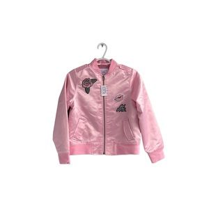 Pink Satin Bomber Jacket 💕